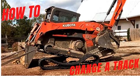 how to replace skid steer tracks|kubota skid steer track replacement.